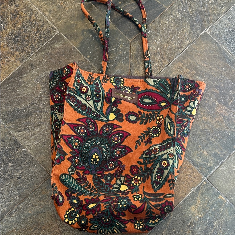 Longaberger homestead cute fabric small bag/ purse. Like new!